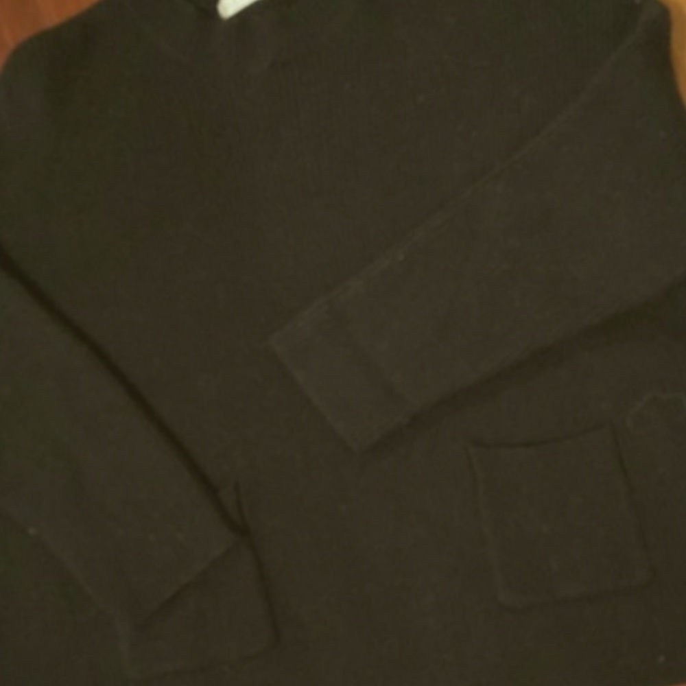 black sweater
